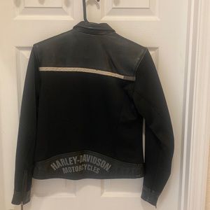 Vintage Authentic Harley Davidson Genuine Leather & Nylon Women’s Small Jacket